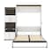 Bestar Orion Queen Murphy Bed and Shelving Unit with Fold-Out Desk (95W), White & Walnut Grey 116875-000017 - alternate 7